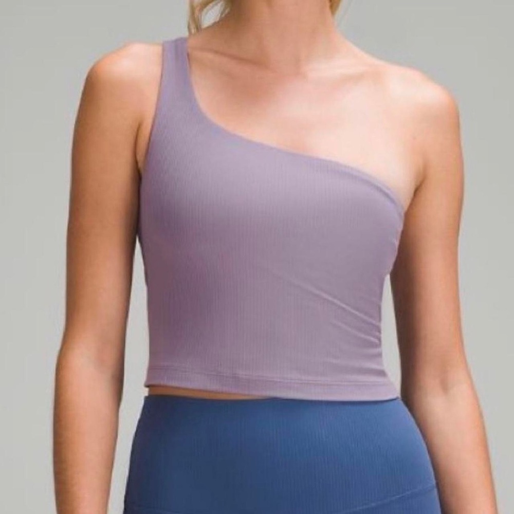 lululemon athletica Purple One-Shoulder Crop Top Size 8